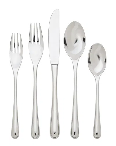 Ricci Argentieri Pallone 18/10 Stainless Steel 5pc Flatware Set. Service For 1 In Gray