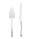 RICCI ARGENTIERI RICCI ARGENTIERI PALLONE 18/10 STAINLESS STEEL SATIN 2PC CAKE KNIFE & SERVER SET