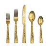 Ricci Argentieri Parisian Garden 20 Pc Flatware Set In Gold