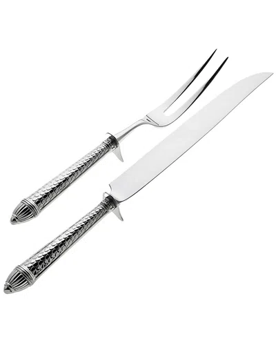 Ricci Argentieri Raffaello 18/10 Stainless Steel Carving Set In Black