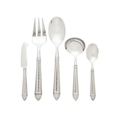 Ricci Argentieri Ricci Raffaello 5-piece Flatware Serving Set In Silver