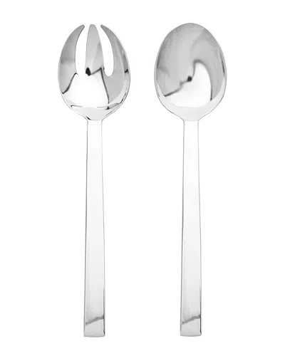 Ricci Argentieri Rapallo 18/10 Stainless Steel 2pc Salad Serving Set In Gray