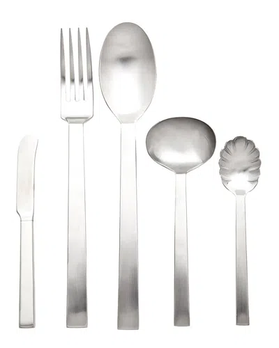 Ricci Argentieri Rapallo 18/10 Stainless Steel Satin 5pc Hostess Set In Gray