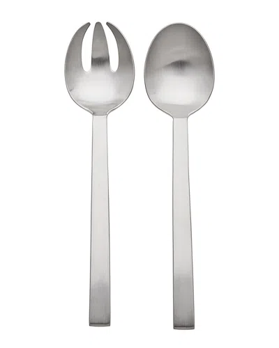 Ricci Argentieri Rapallo 18/10 Stainless Steel Satin Salad Serving Set In Gray