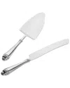 RICCI ARGENTIERI RICCI ARGENTIERI RENAISSANCE 18/10 STAINLESS STEEL 2PC CAKE KNIFE & SERVER SET