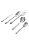 Ricci Argentieri Ricci Leopardo 5-piece Flatware Serving Set In Silver
