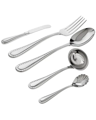 Ricci Argentieri Rivets 18/10 Stainless Steel 5pc Hostess Set In Gray
