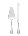 RICCI ARGENTIERI RICCI ARGENTIERI RIVETS 18/10 STAINLESS STEEL SATIN 2PC CAKE KNIFE & SERVER SET