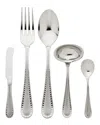 RICCI ARGENTIERI RICCI ARGENTIERI RIVETS 18/10 STAINLESS STEEL SATIN 5PC HOSTESS SET