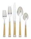 RICCI ARGENTIERI RICCI ARGENTIERI ROYAL BRAMASOLE 18/10 STAINLESS STEEL GOLD PLATED 5PC FLATWARE SET, SERVICE FOR 1