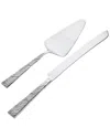 RICCI ARGENTIERI RICCI ARGENTIERI SLATE 18/10 STAINLESS STEEL 2PC CAKE KNIFE & SERVER SET