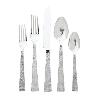 Ricci Argentieri Slate 5 Piece 18/10 Stainless Steel Flatware Set, Service For 1