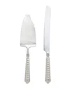 RICCI ARGENTIERI RICCI ARGENTIERI SPIRALE 18/10 STAINLESS STEEL 2PC CAKE KNIFE & SERVER SET