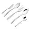 Ricci Argentieri Stainless Steel Birchwood Mirror 45 Piece Flatware Set, Service For 8 In Silver