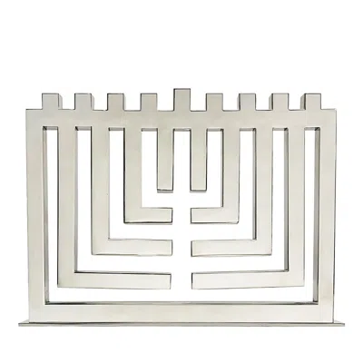 Ricci Argentieri Stainless Steel Menorah In Gray