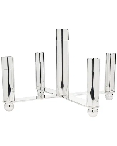 Ricci Argentieri Stainless Tapered Candelabra In Gray