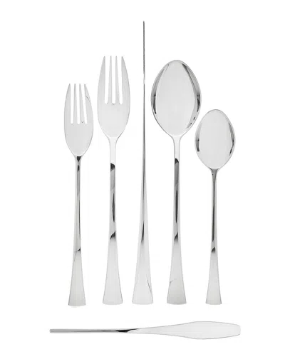 Ricci Argentieri Stellar 18/10 Stainless Steel 5pc Flatware Set. Service For 1 In White