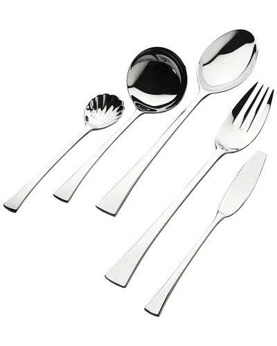 Ricci Argentieri Stellar 18/10 Stainless Steel Satin 5pc Hostess Set In Gray