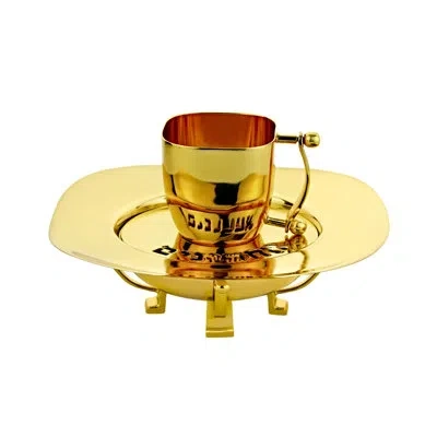 Ricci Argentieri Suspension 4.5" Kiddush Cup In Gold