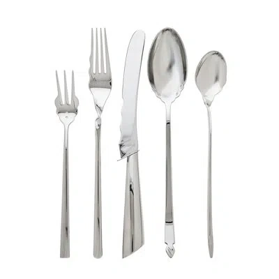 Ricci Argentieri Via Veneto 5 Piece 18/10 Stainless Steel Flatware Set, Service For 1