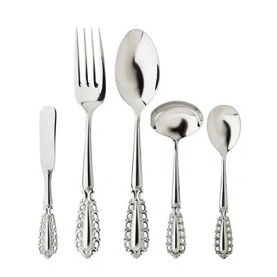 Ricci Argentieri Villa D'este 5 Piece Hostess / Serving Set In Silver