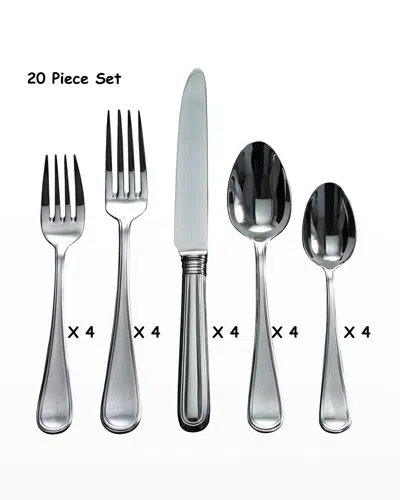 Ricci Silversmith 20-piece Ascot Flatware Set In Silver