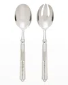 Ricci Silversmith Amalfi Salad Serving Set In Silver