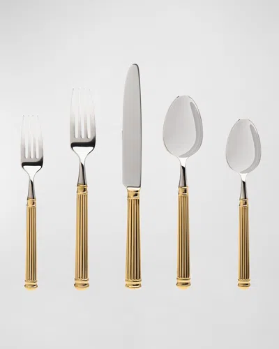 Ricci Silversmith Colonnade Gold 45-piece Flatware Set