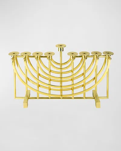 Ricci Silversmith Nickel Hanukkah Menorah In Gold