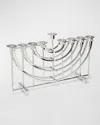 Ricci Silversmith Nickel Hanukkah Menorah In Silver