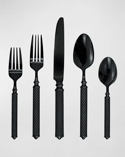 Ricci Silversmith Torsade Black 20-piece Flatware Set