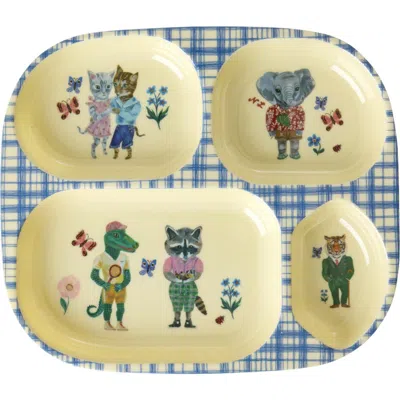Rice By Rice Kids' 4-compartment Melamine Plate
