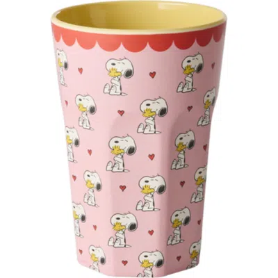 Rice By Rice Melamine Cup Snoopy In Pink