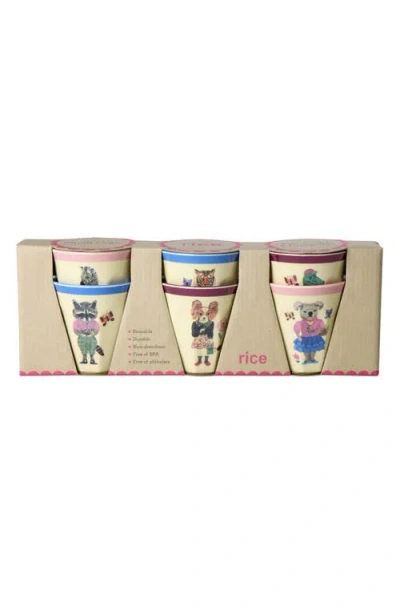Rice By Rice X Nathalie Lété Set Of 6 Small Melamine Cups