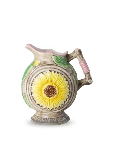 Rice Ceramic Vase With Sunflower In Multi