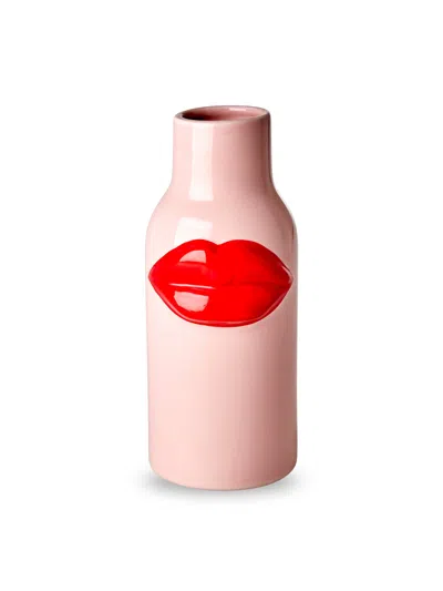 Rice Large Ceramic Vase With Lips In Pink
