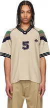 Rice Nine Ten Biege Knitting Game T-shirt In Beige
