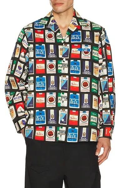 Rice Nine Ten Ciggy Open Collar Shirt In Multi