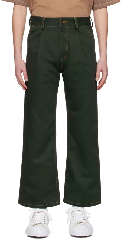 Rice Nine Ten Green Lovely Trousers In Dark Green