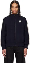 Rice Nine Ten Navy Knitted Training Track Jacket In Navy