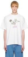 Rice Nine Ten White Scribbles T-shirt In Fox