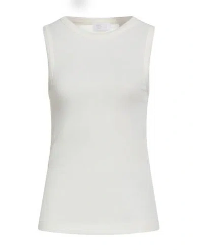Rich & Royal Woman Tank Top Cream Size Xl Viscose, Metallic Polyester, Polyamide, Elastane In White