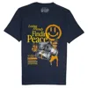 Rich & Rugged Apparel Men's Peace T-shirt In Navy In Blue