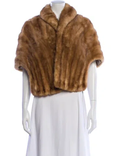 Pre-owned Rich Furs Dittrich Mink Faux Fur Coat In Neutral