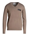 Rich Man Sweater Camel Size S Viscose, Nylon In Beige