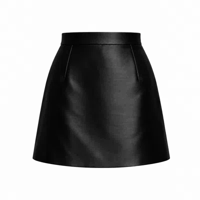 Richa Sharma High-waisted Luxury Silk Skirt For Women In Black