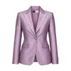 Richa Sharma Pink / Purple / Pink Women's Tailored Silk Lilac Blazer - Luxury Jacket For Formal & Casual Wear In Multi