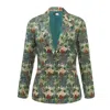 Richa Sharma Women's Single Breasted Blazer In Sage Green Hued Organic Silk In Green