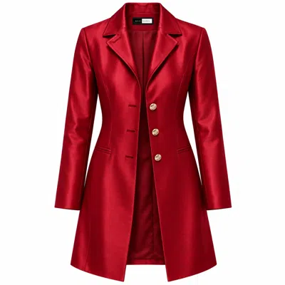 Richa Sharma Women's Handcrafted Legacy Silk Coat In Deep Red