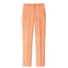Richa Sharma Women's Neutrals / Pink / Gold Handcrafted Sustainable Silk Brocade Trousers - Peach Gold Tailored T In Orange